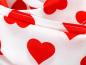 Preview: Chiffonloop in Weiß mit roten Herzen